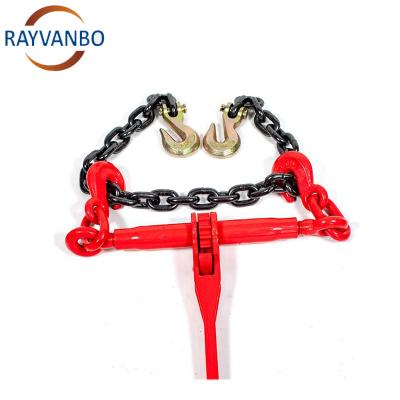 China Construction Works Customized Red Painted Carbon Steel Drop Forged Standard Folding Type Chain Load Handle Ratchet Binding for sale