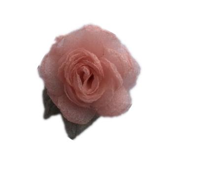 China Hand Made Artificial Rose Flower For Dress Handmade Flower Clothes Accessories for sale