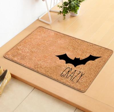 China Halloween Bedroom Decor Washable Square Home Anti-Slip Blankets Soft Pumpkin Soft Carpet for sale