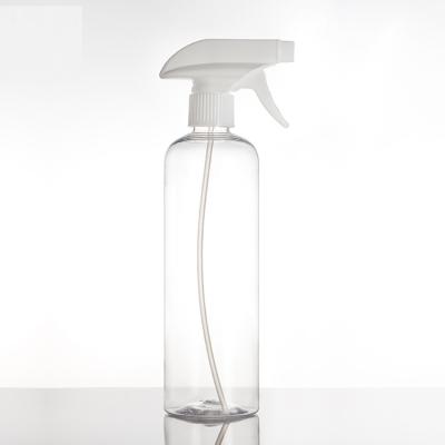 China 500ML /250ml Kitchen Cosmetic Bottle Disinfectant PET Plastic Flat Bottle With Screw Cap for sale