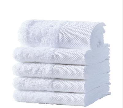 China Hotel Hand Face Bath 21S Cotton Hotel Home Use Terry Bathroom Towel Customized 5 Star Luxury White Towel Sustainable Or Plain Customized Logo for sale