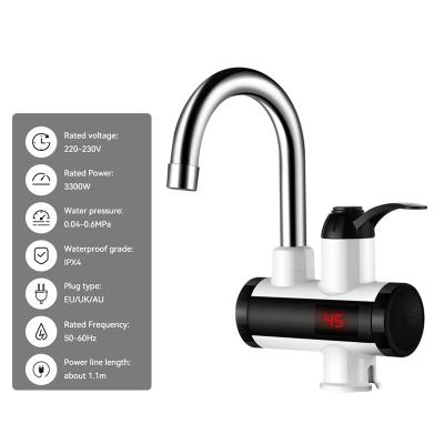 China LED Digital Display Instantaneous Fast Electric Heating Water Tap For Kitchen for sale