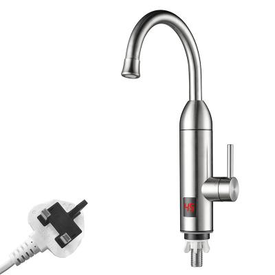 China Hot Water UK Plug Instant Electric Heating Faucet With 220V 3300W Power For Kitchen for sale