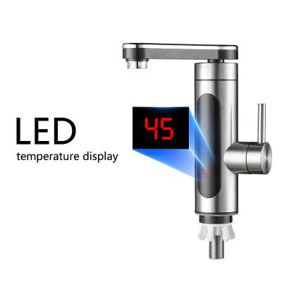 China Single Handle LED Temperature Display Electric Hot Water Mixer Tap for sale