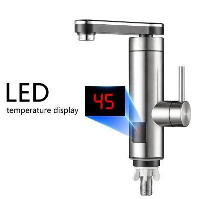 China 360 Degree Rotatable Outlet Electric Hot Water Tap For Bathroom With LED Display for sale