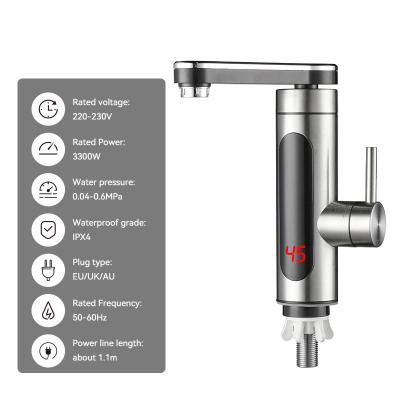 China Bathroom Electric Instant Water Heater Tap With 360 Degree Rotatable Outlet And LED Display for sale