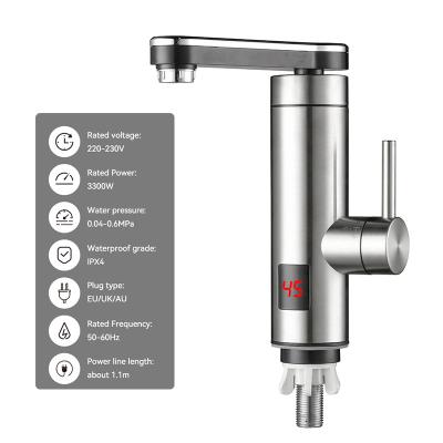 China Instantaneous Electric Hot Water Heater Tap For Bathroom With 360 Degree Rotatable Outlet And LED Display for sale