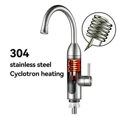 China Fast Heating 304 Stainless Steel Instant Electric Water Heater Kitchen Tap for sale