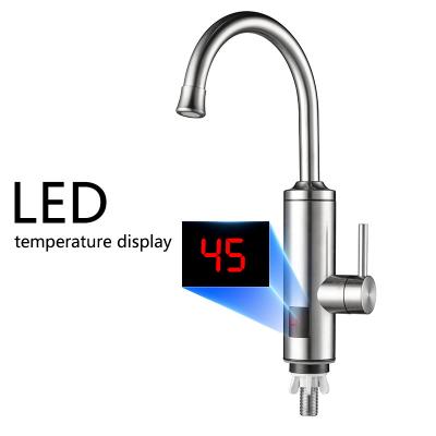 China Wall Mounted Hot Water On Demand LED Temperature Display Electric Hot Water Heater Faucet for sale