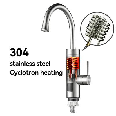 China Kitchen Instant Electric Hot Water Faucet With LED Temperature Display 304 Stainless Steel for sale