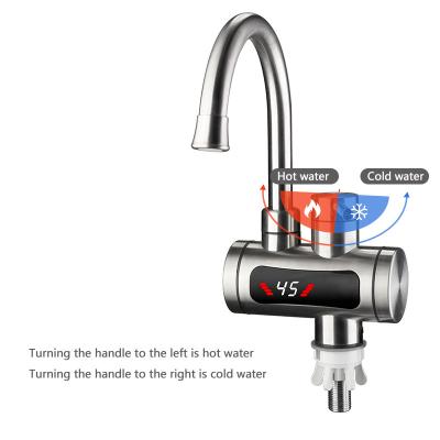 China 304 Stainless Steel Instant Heating Bathroom Hot And Cold Water Faucet for sale