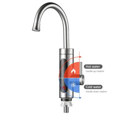 China 220V 230V 3300W 304 Stainless Steel Kitchen Faucet Hot Cold for sale