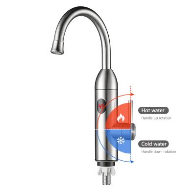 China Stainless Steel Instant Electric Heating Water Faucet Hot And Cold Water Dual Use for sale