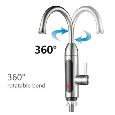 China Fast Heating 304 Stainless Steel Electric Hot Water Heater Faucet for sale