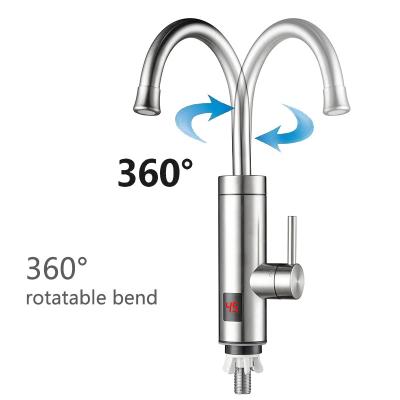 China 220V 3000W Instant Heating Electric Water Heater Faucet Tap With Digital Display Stainless for sale