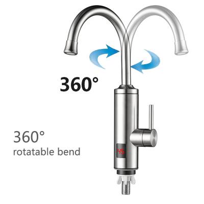 China Eenvoudige handgreep Instant Electric Heating Faucet LED Digitale Temperatuur Display Te koop