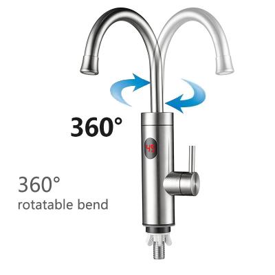 China Stainless Steel Fast Electric Heating Water Tap Hot Water Heater Tap for sale