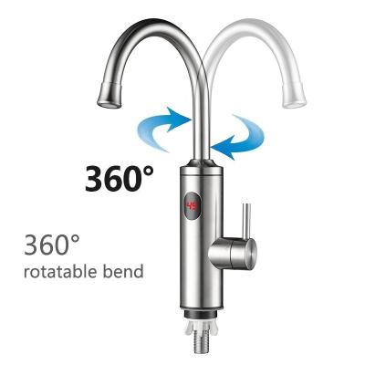 China 304 Stainless Steel Electric Instant Water Heating Tap With LED Digital Temperature Display for sale