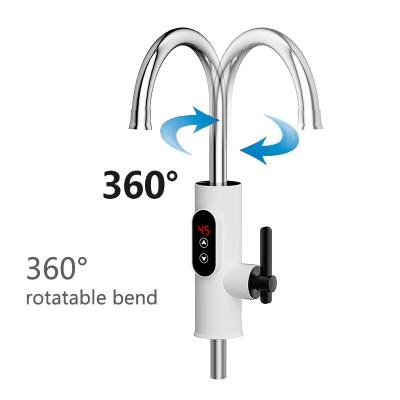 China Instant Hot Water Supply 360 Degree Free Rotation Electric Heating Water Tap for sale