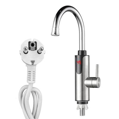 China Stainless Steel 3300W EU Plug Electric Hot Water Tap Kitchen for sale