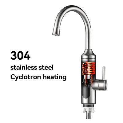 China Deck Mounted Stainless Steel Kitchen Instant Electric Hot Water Heater Tap for sale