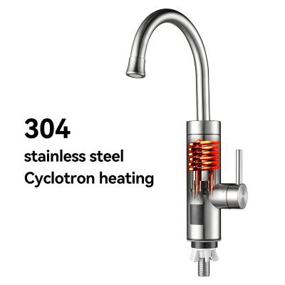 China SS Kitchen Water Heater Tap 3300w 3s Heating LED Display Hot And Cold Water Dual Use for sale