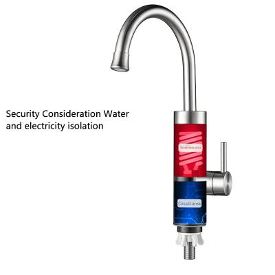 China 3kw Instant Saving Water Tankless Hot Water Heating LED Digital Display Abs Single Handle Shower Tap for sale