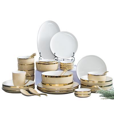 China Disposable Healthy Material High Standard Minimalist Ceramic Dinner Ware Set Dinnerware Set for sale