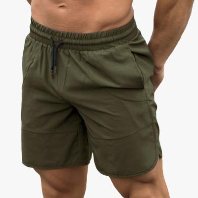 China Wholesale High Quality Custom Drawstring Size Men Solid Color Logo Anti-Wrinkle Shorts OEM Gym Running Shorts for sale