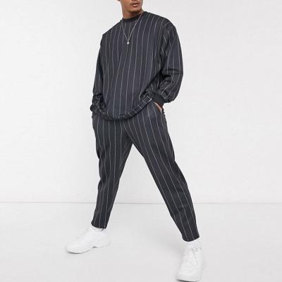 China Wholesale Men's Striped Fitness Tracksuit Fashion Breathable Streetwear Tracksuit Clothing for sale