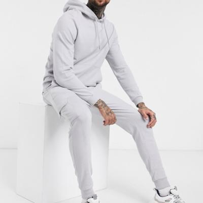 China Wholesale Breathable Two Piece Hoodie Jogger Sets Mens Tracksuit Sweatsuit Custom Plain Mens Tracksuit Set for sale