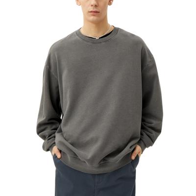 China Durable Washed Cotton Terry Oversized Drop Shoulder Heavy Sweatshirt for sale