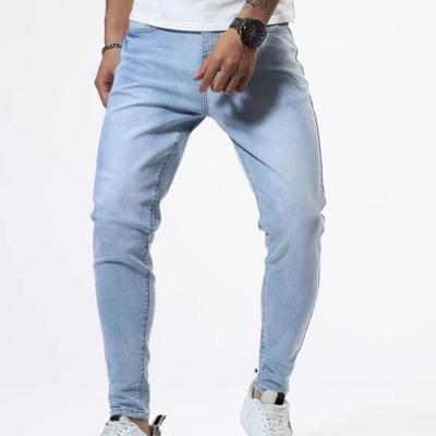 China OEM Breathable Denim Fabric Custom High Quality Jeans Washed High Waist Skinny Mens Jeans for sale