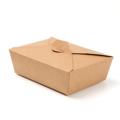 China Bio-degradable Perfect Size Takeaway Burger Box Packaging Bottom Embossed Design Competitive Price Kraft Paper Shipping Box for sale