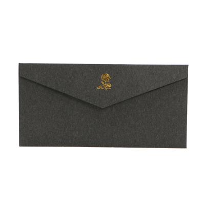 China Foil Wholesale Custom Black Cardboard Recycled Envelope Hotel Key Card Envelopes for sale