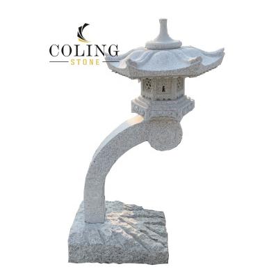 China Traditional AZ Stone Carving Japanese Stone Lantern Pagoda Garden Rankei Lantern LA053 Lanterns for sale