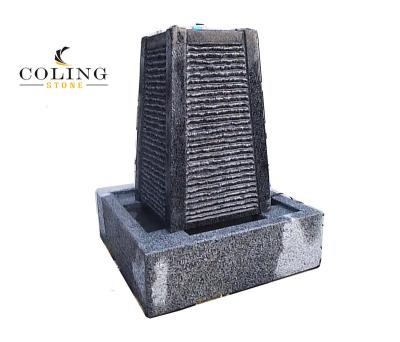 China Modern Granite Garden Water Fountain Wave Feature Stone Waterfall Fountain Water Cascade Features for sale