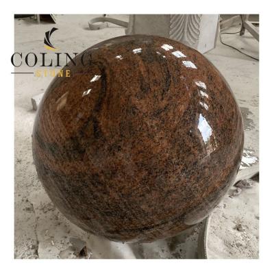 China DB07-1 Traditional Multi Color Granite Garden Ball Sphere Fountain With Polished Surface Used For Garden Decoration for sale