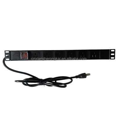 China 8 Way 20A Double-Break Switch American Standard Power Socket PDU for Power Distribution for sale