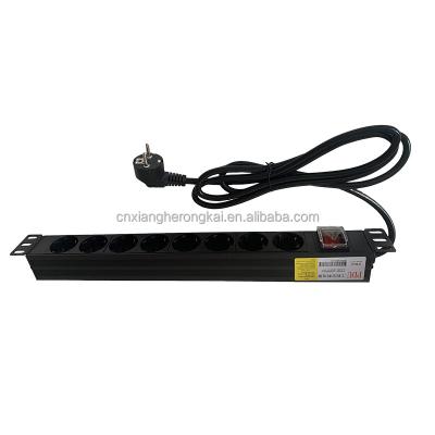 China European Standard Plug PDU for Germany Socket and A/V Metered Network Cabinet Rack for sale