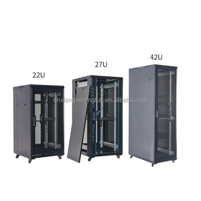 China Stocked Customizable 22U 27U 42U Server Room Network Switch Rack Cabinet Enclosure for sale