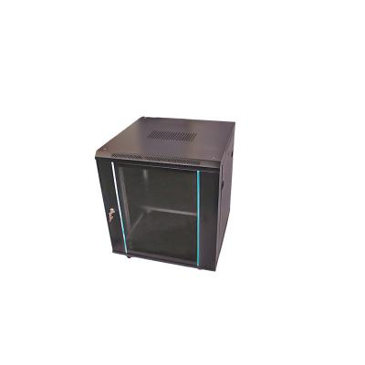 China Stock Products Status Glass Door Metal Enclosure for CCTV Wall Mount Computer Cabinet for sale