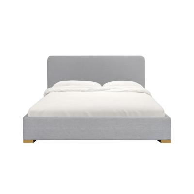 China European Modern Modern Elegant Velvet Upholstered Cama Bed Wood Frame Bed Room Furniture for sale