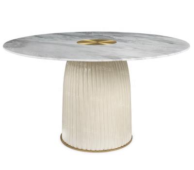 China Home Luxury Marble Furniture Marble Dining Table Top Round Modern Round Dining Table Set for sale