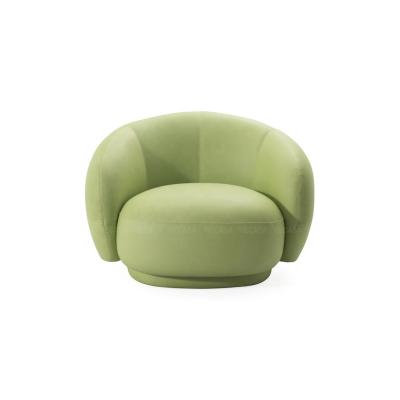 China Modular Home Deco Furniture Soft Wrap Armchair Rounded Lines Curved Sofa Accent Leisure Club Chair Butacas for sale