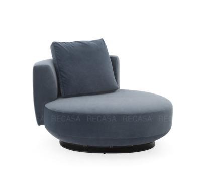 China Modern Luxury Furniture Silla Giratoria Swivel Armchair One Seat Live Room Sofa Velvet Easy Lounge Club Chair for sale