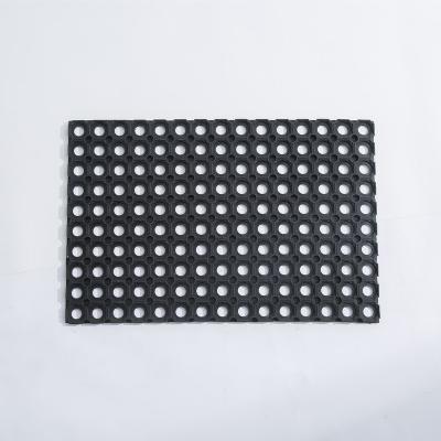 China Industrial Heavy Duty Non-slip Drainage Hole Mat Factory Bar Floor Rubber Mat for sale