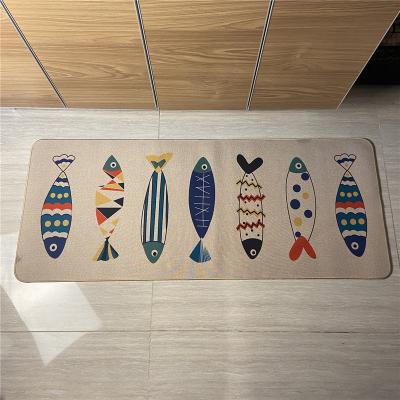 China Oil And Dirt Proof New Washable Bound Rubber Printing Floor Mat For Interior Floor Decoration for sale