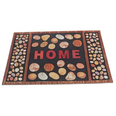 China Amazon Washable Hotselling Printed Outdoor Crumb Rubber Nylon Flocked Rubber Door Mats for sale