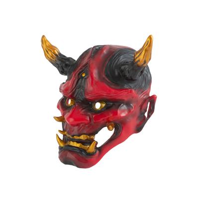 China Decorate Hot Sale Hell Devil Halloween Party Mask Craft Demon Eyes Gaze Fixedly Decorate Face Masks Resin Craft for sale